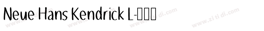 Neue Hans Kendrick L字体转换